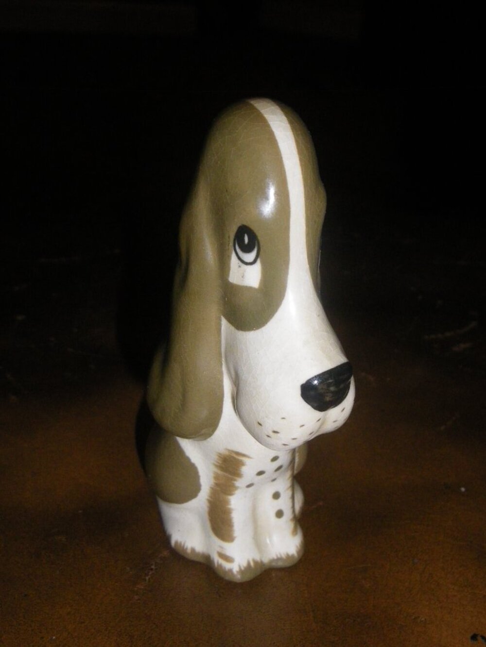 Vintage Ceramic Bassett Hound Cute Droopy Dog Figurine Made in England